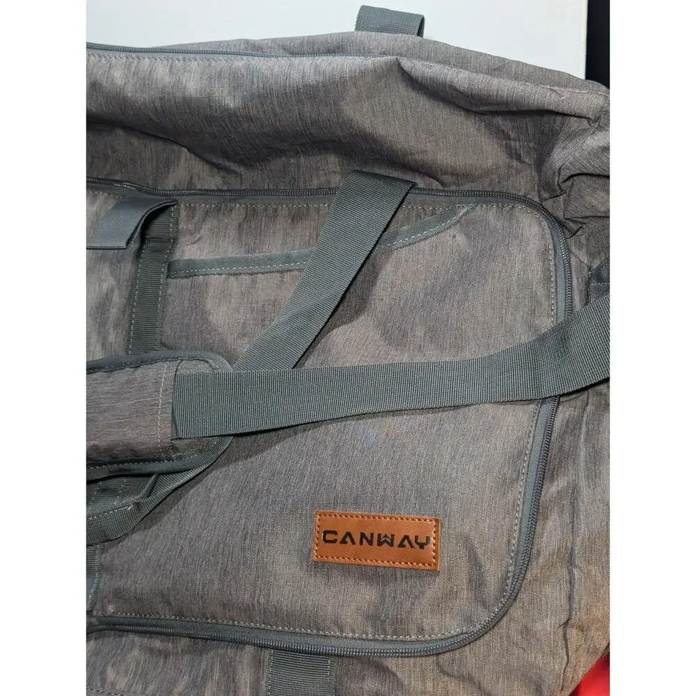 CANWAY 65L Foldable Duffel Bag Gray Travel Gym Luggage Lightweight Packable